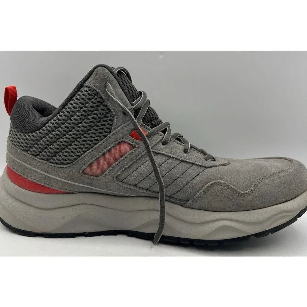 Columbia Trailstorm Mid Hiking Shoes Mens 11.5 Gray Red Omni Grip Boots
